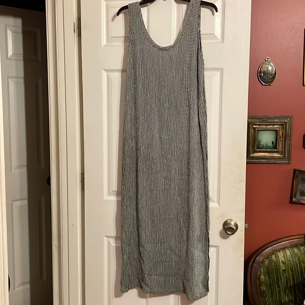 FLAX gingham summer maxi dress size small